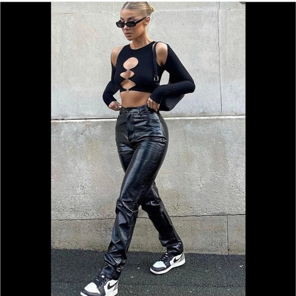 White Fox Boutique Pants - NWT WHITE FOX BOUTIQUE I’m the only one faux leather pants size xs